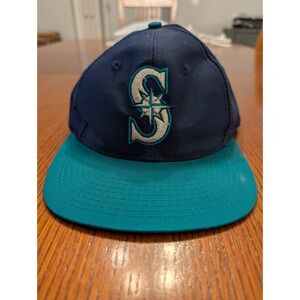 Vintage 90s Seattle Mariners Cap Eds West Snapback MLB Baseball Navy